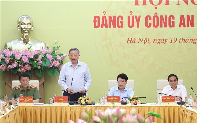 Tổng Bí thư Tô Lâm dự, chỉ đạo Hội nghị Đảng ủy 
Công an Trung ương