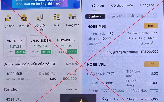 Ham lãi suất 777% đầu tư vào cổ phiếu, người phụ nữ bị lừa 4 tỉ đồng