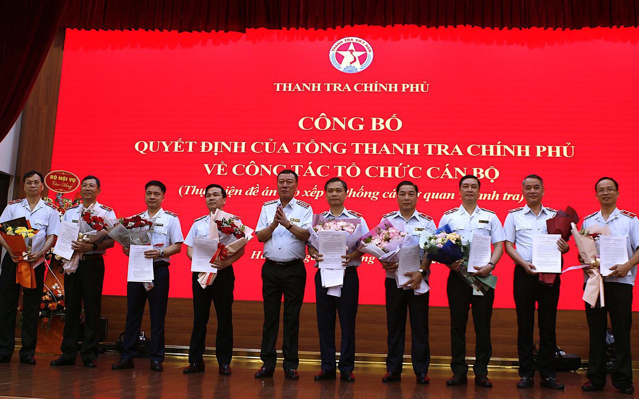 Công bố các quyết định về công tác cán bộ "lớn nhất lịch sử ngành thanh tra" 