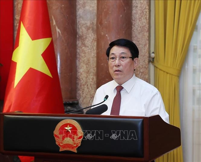 Chủ tịch nước Lương Cường gặp mặt tuyên dương người làm báo tiêu biểu toàn quốc- Ảnh 2.