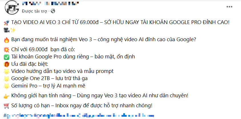 Mua t&agrave;i khoản tạo video AI Veo3, Midjourney gi&aacute; rẻ, cẩn thận rủi ro- Ảnh 2.