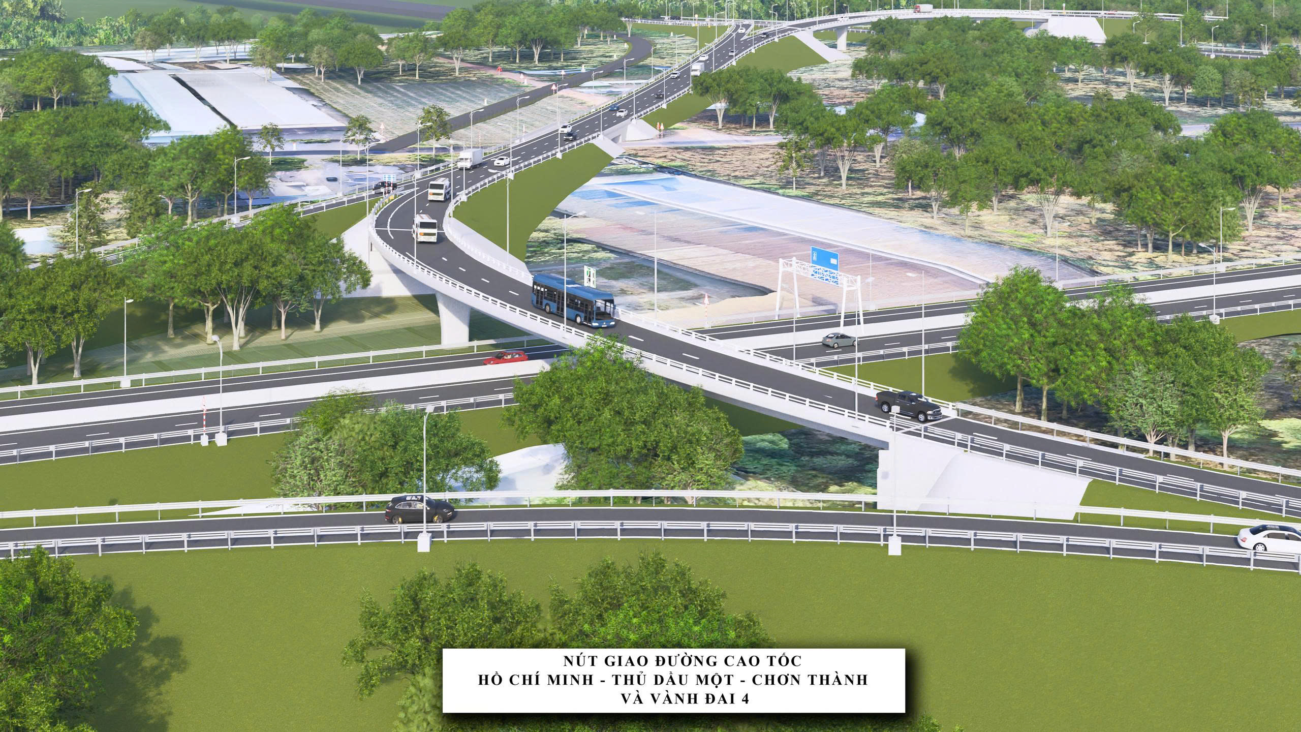 Ngắm phối cảnh đường V&agrave;nh đai 4 TP HCM đoạn qua B&igrave;nh Dương- Ảnh 7.
