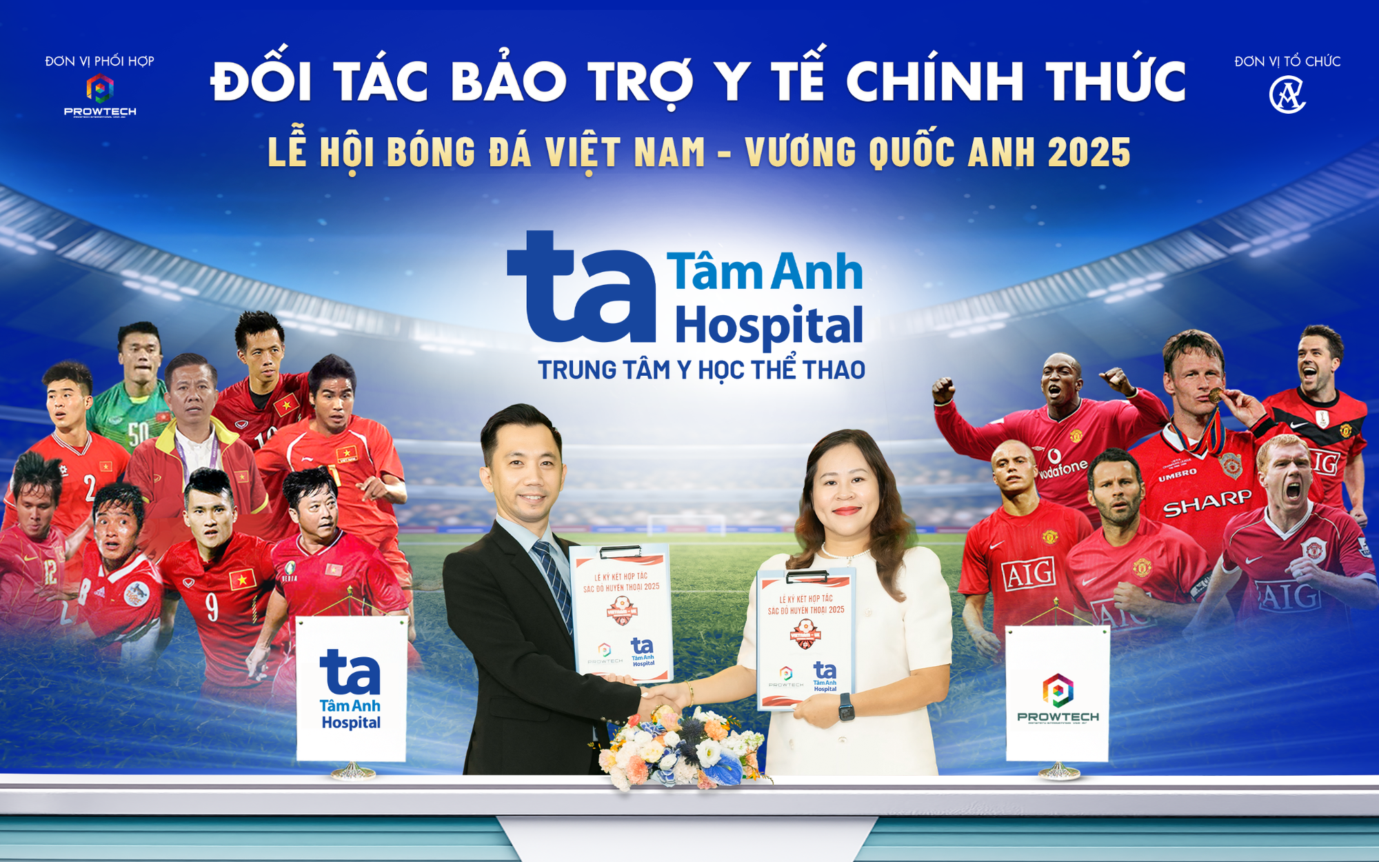 BVĐK Tâm Anh vinh dự bảo trợ y tế cho sự kiện “Huyền thoại Manchester Reds” đến Việt Nam
