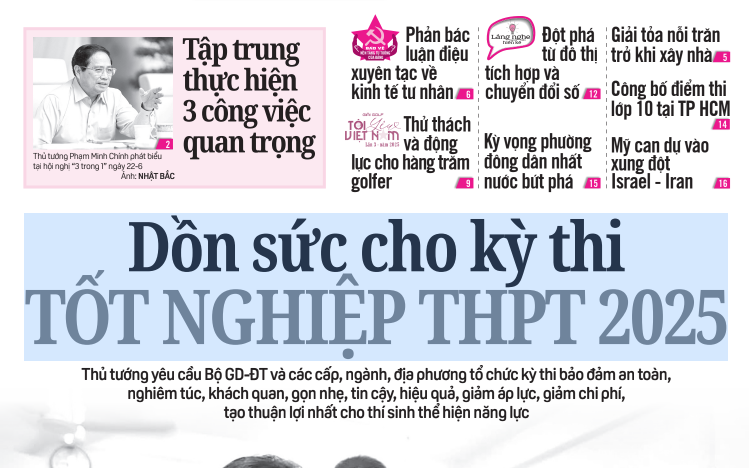Báo in ngày 23-6: Công bố điểm thi lớp 10 tại TP HCM