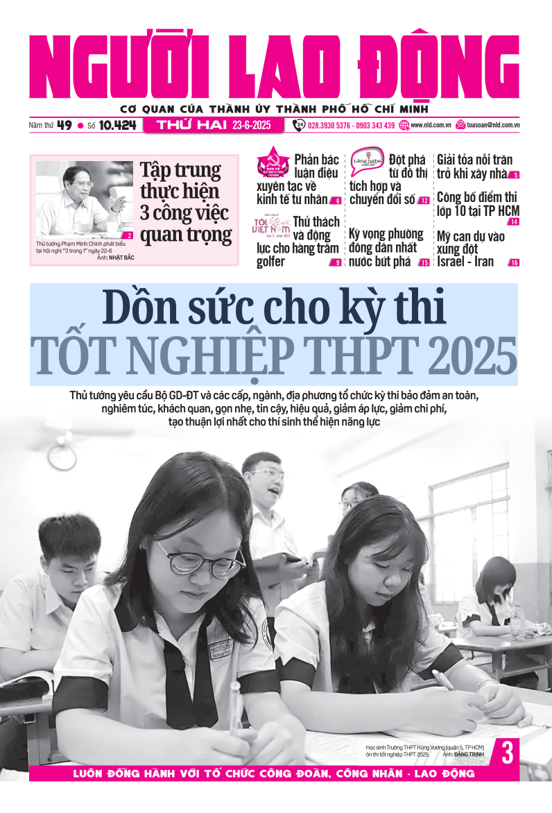 Báo in ngày 23-6: Công bố điểm thi lớp 10 tại TP HCM- Ảnh 1.