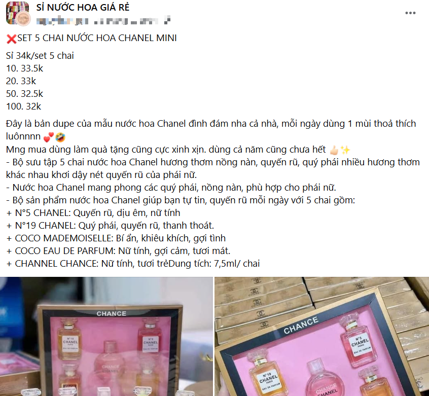 Nước hoa Chanel, Bvlgari, Ysl,&hellip;gi&aacute; 'ngang chai nước lọc' b&aacute;n đầy tr&ecirc;n mạng - Ảnh 1.