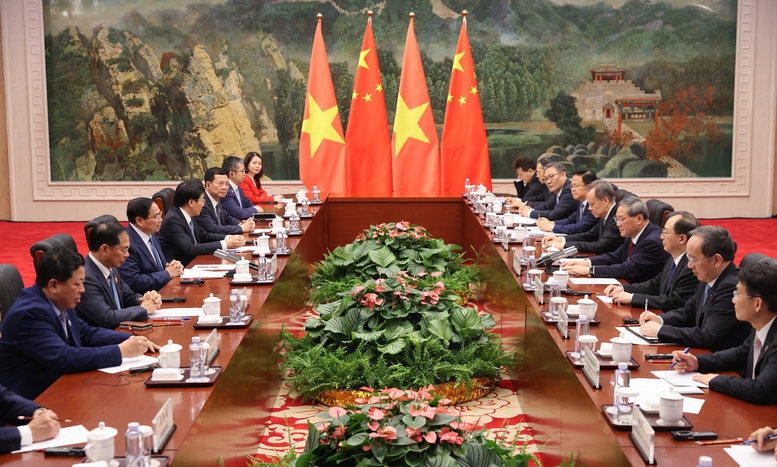 Thủ tướng Phạm Minh Ch&iacute;nh hội đ&agrave;m với Thủ tướng Trung Quốc L&yacute; Cường- Ảnh 4.