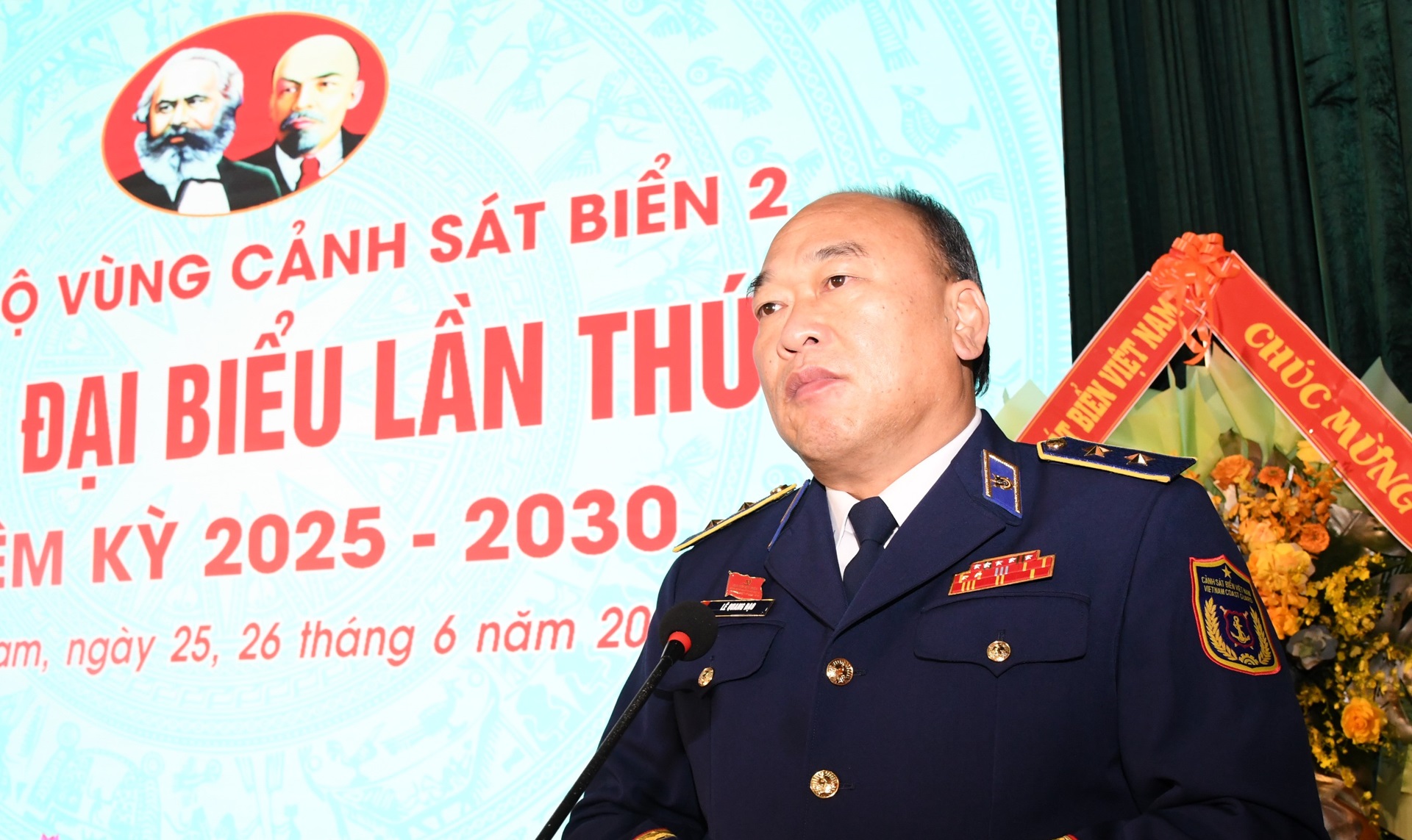 Đại tá Lê Huy tái đắc cử Bí thư Đảng ủy Vùng Cảnh sát biển 2- Ảnh 1.