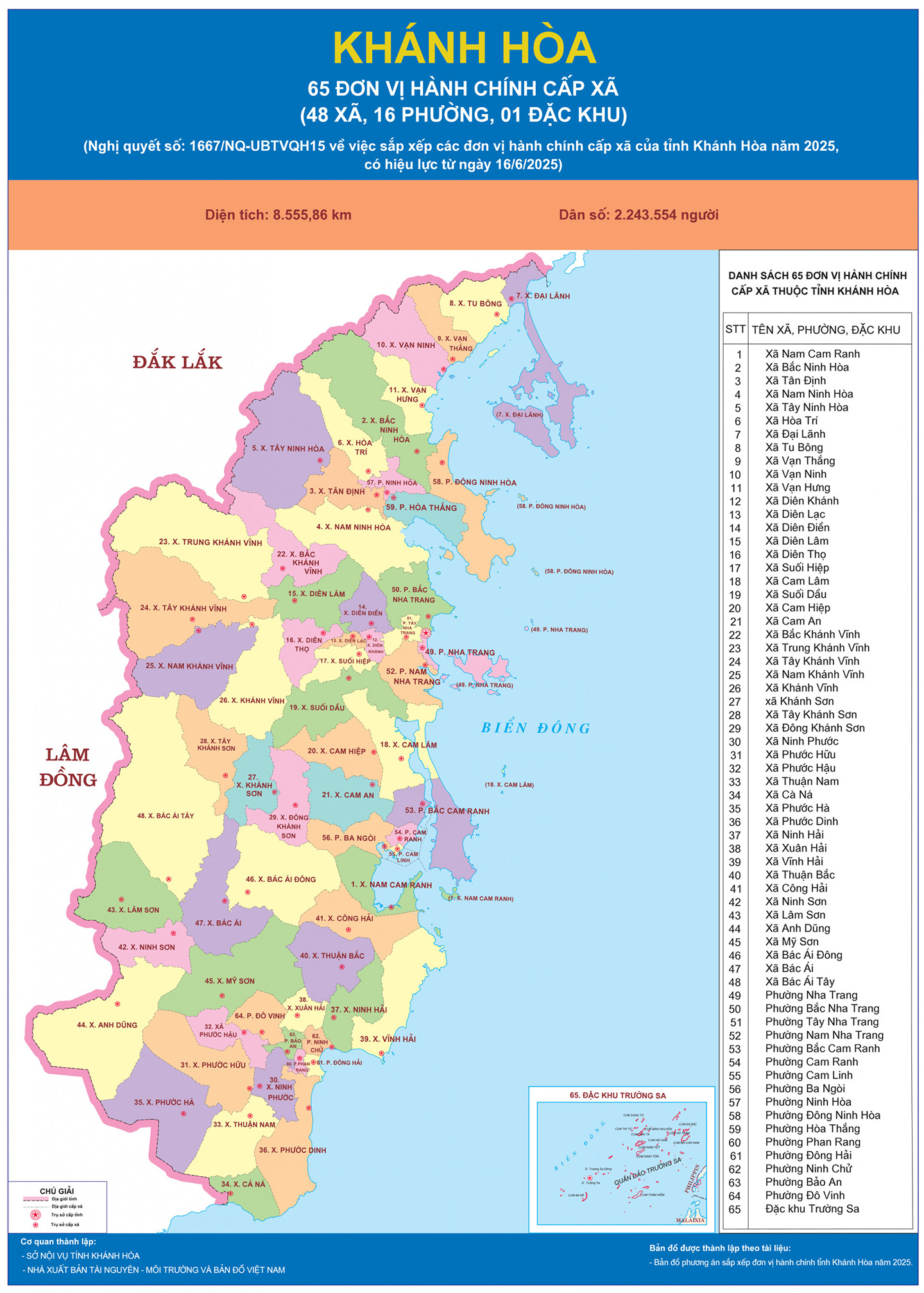 Chi tiết 65 x&atilde;, phường, đặc khu của Kh&aacute;nh H&ograve;a sau s&aacute;p nhập với Ninh Thuận- Ảnh 1.