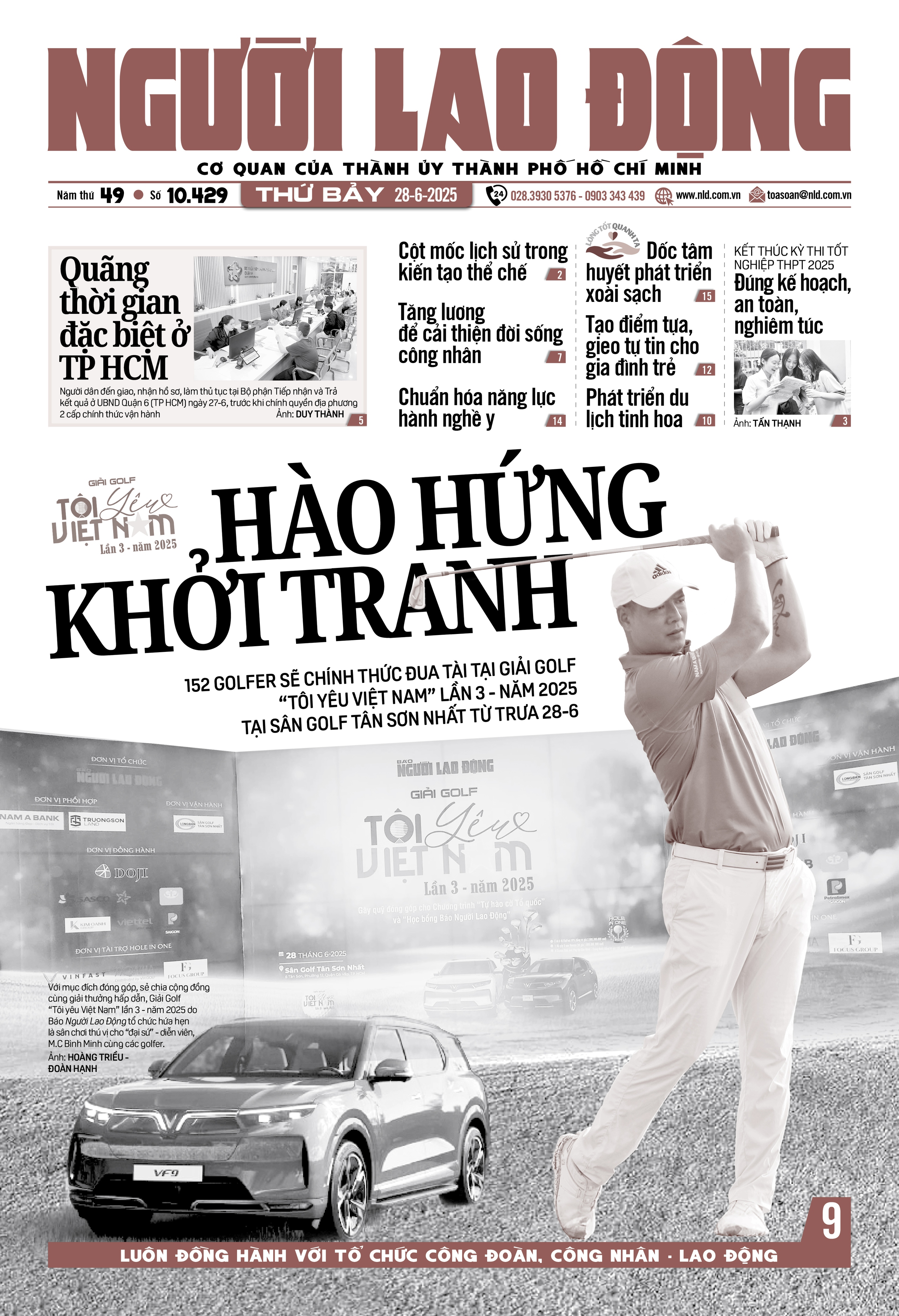 B&aacute;o in ng&agrave;y 28-6: H&agrave;o hứng khởi tranh Giải Golf &ldquo;T&ocirc;i y&ecirc;u Việt Nam&rdquo; lần 3 - 2025 - Ảnh 1.