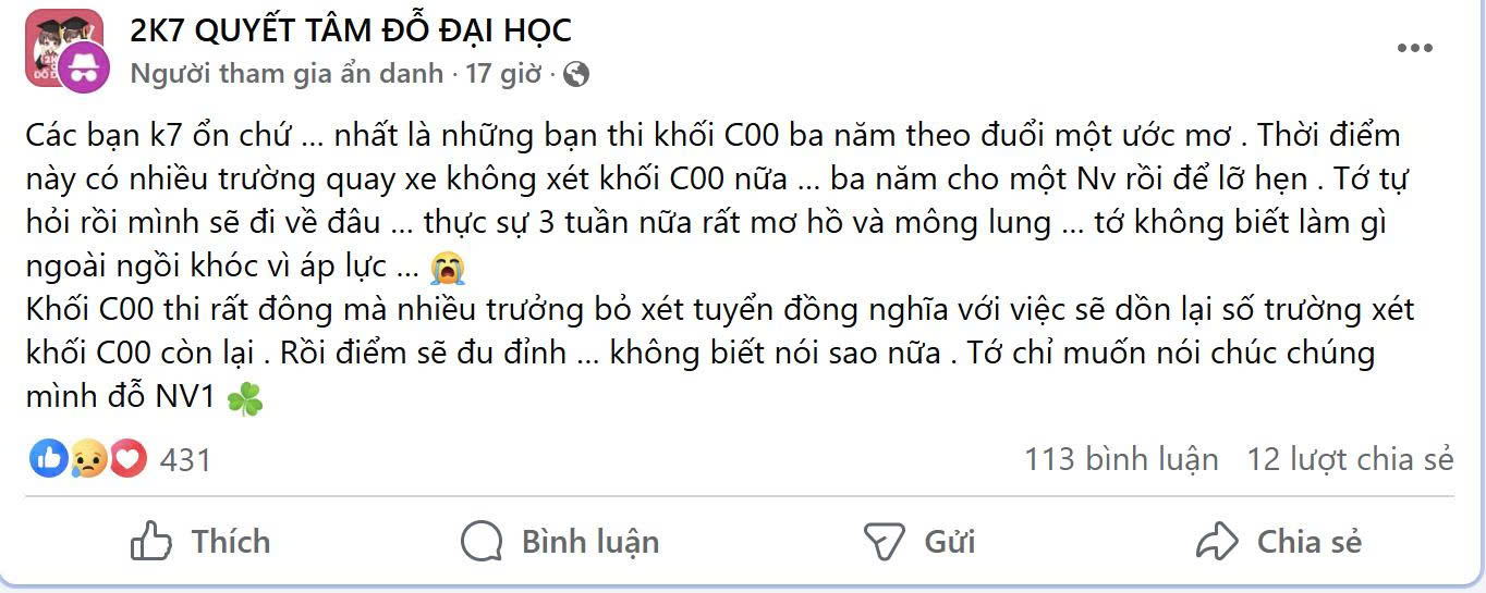 Bất ngờ bỏ x&eacute;t tuyển khối C00, th&iacute; sinh "trở tay kh&ocirc;ng kịp"- Ảnh 3.