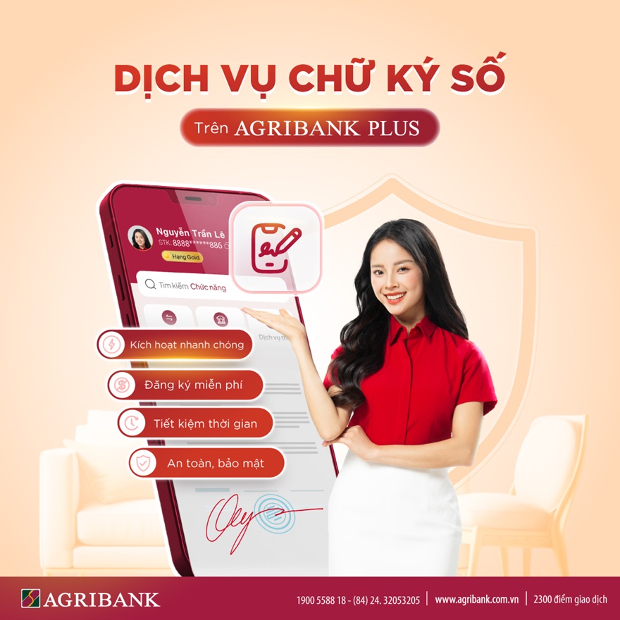 Hướng dẫn dịch vụ chữ ký số trên Agribank Plus- Ảnh 1.
