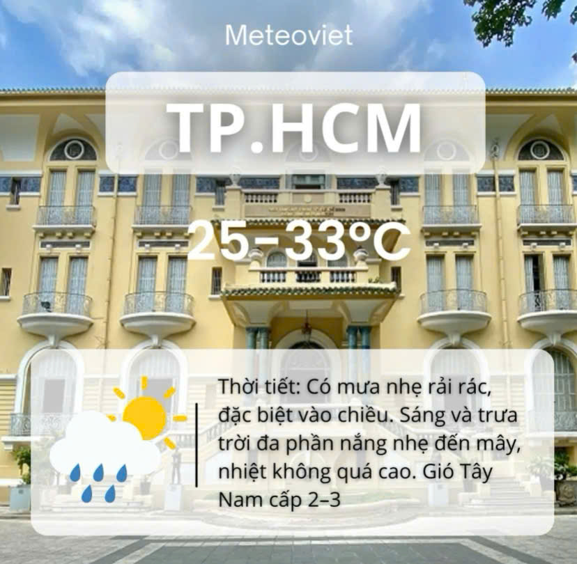 Thời tiết TP HCM hôm nay, 1-7: Sáng nắng, chiều có mưa nhẹ- Ảnh 2.