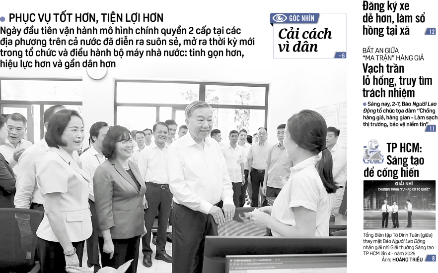 Báo in ngày 2-7: Lấy sự hài lòng của dân làm thước đo