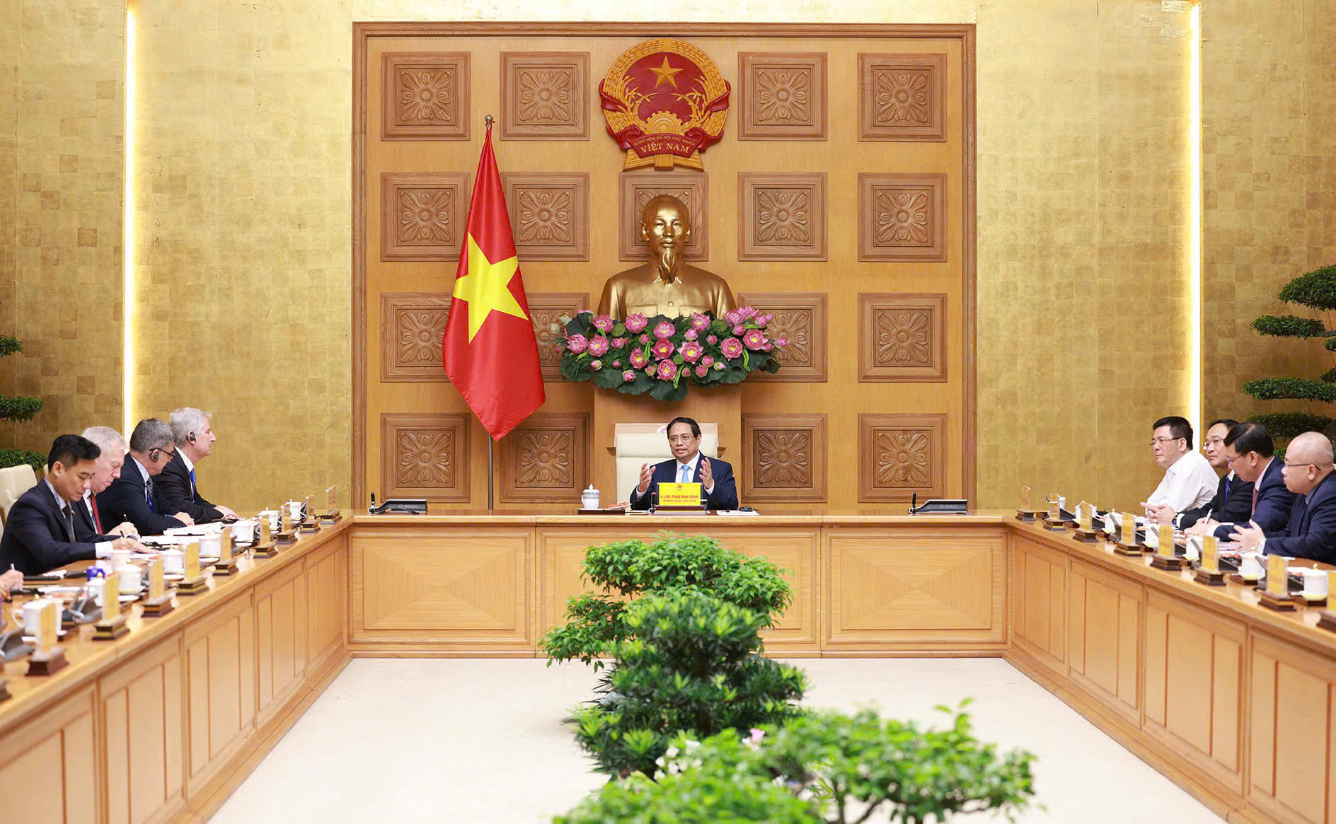 Thủ tướng Phạm Minh Chính làm việc với Hội đồng Kinh doanh Mỹ - ASEAN- Ảnh 3.