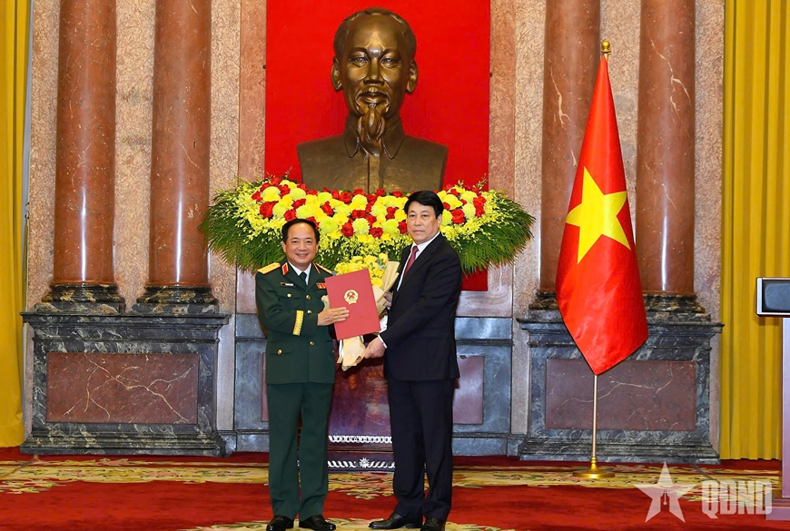 Chủ nhiệm Tổng cục Ch&iacute;nh trị QĐND Việt Nam Trịnh Văn Quyết được thăng qu&acirc;n h&agrave;m Đại tướng- Ảnh 1.