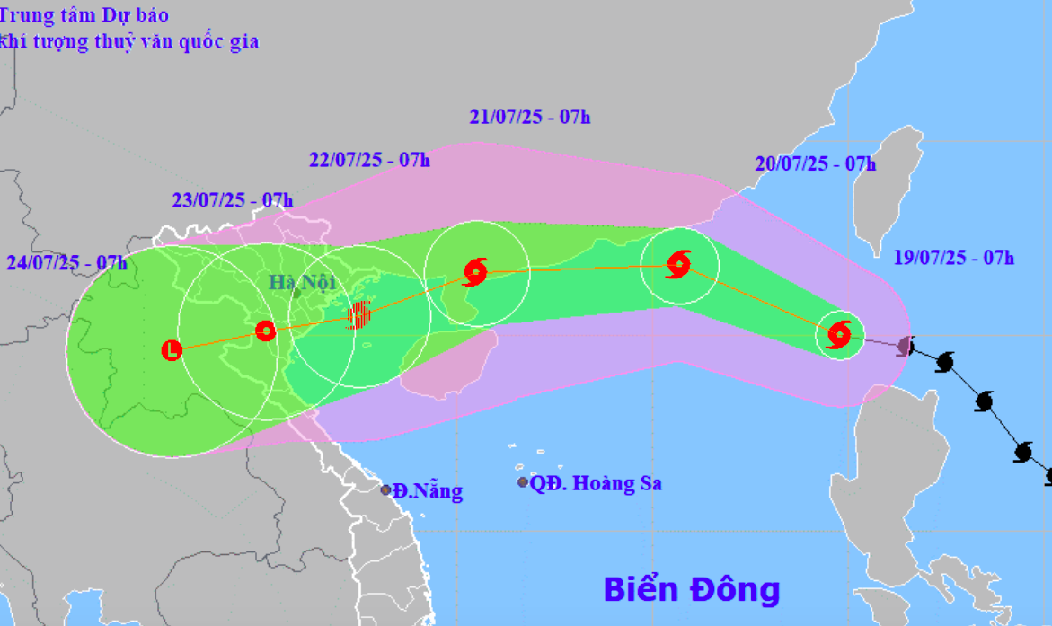 B&atilde;o Wipha giật cấp 12 v&agrave;o Biển Đ&ocirc;ng trở th&agrave;nh cơn b&atilde;o số 3 năm 2025 - Ảnh 1.