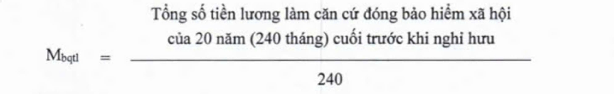Chi tiết c&ocirc;ng thức t&iacute;nh b&igrave;nh qu&acirc;n mức lương đ&oacute;ng BHXH để t&iacute;nh lương hưu theo quy định mới - Ảnh 7.