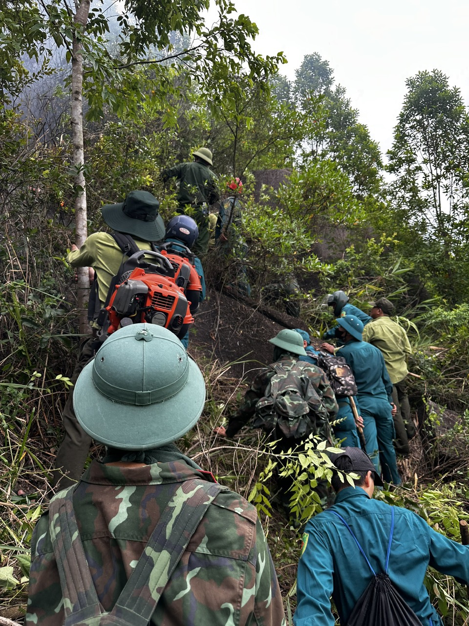 Từ 4 giờ sáng, lãnh đạo Đà Nẵng vào rừng chỉ đạo chữa cháy- Ảnh 4.