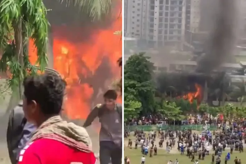 M&aacute;y bay rơi tr&uacute;ng khu&ocirc;n vi&ecirc;n trường học ở Bangladesh, &iacute;t nhất 1 người chết - Ảnh 1.