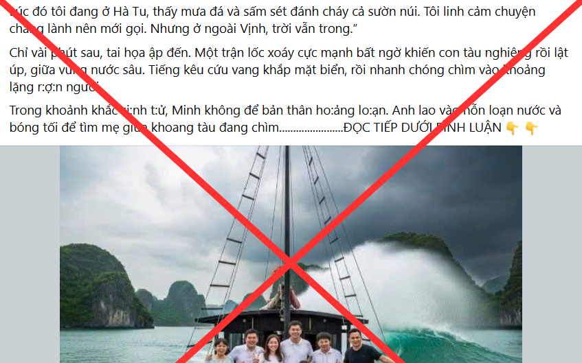 Cẩn thận bị xử lý hình sự khi lan truyền sai sự thật vụ lật tàu ở Quảng Ninh 