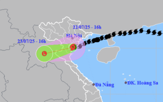 Bão số 3 Wipha suy yếu thành áp thấp nhiệt đới, gây mưa lớn diện rộng