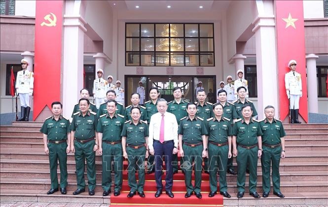 Tổng Bí thư Tô Lâm làm việc với Tổng cục Chính trị Quân đội nhân dân Việt Nam- Ảnh 5.
