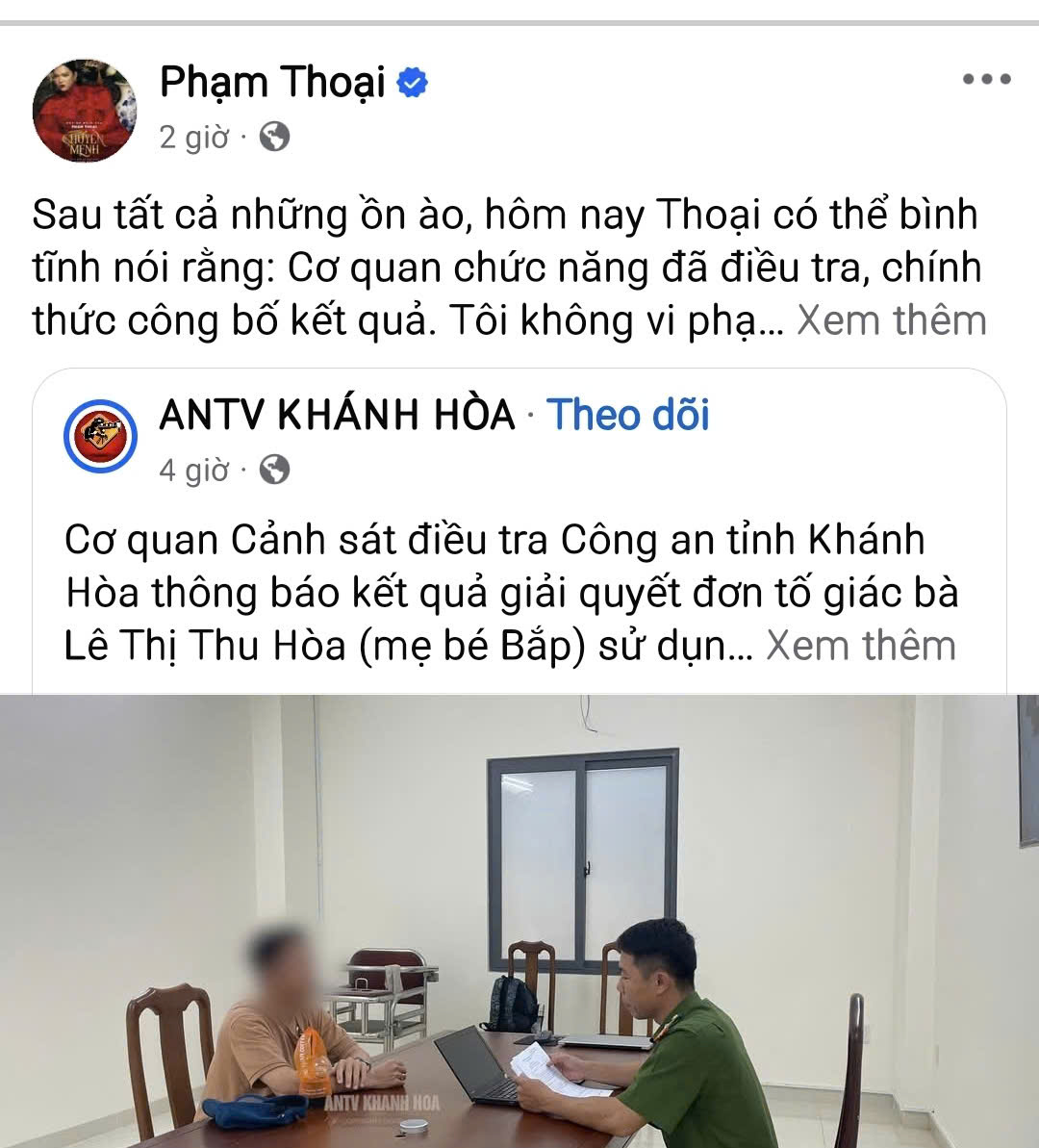 Phạm Thoại xuất hiện sau khi C&ocirc;ng an tỉnh Kh&aacute;nh H&ograve;a minh oan cho "mẹ Bắp"- Ảnh 2.