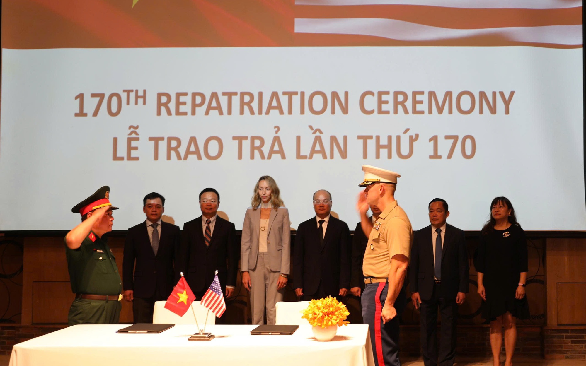 Lễ trao trả hài cốt quân nhân Mỹ lần thứ 170