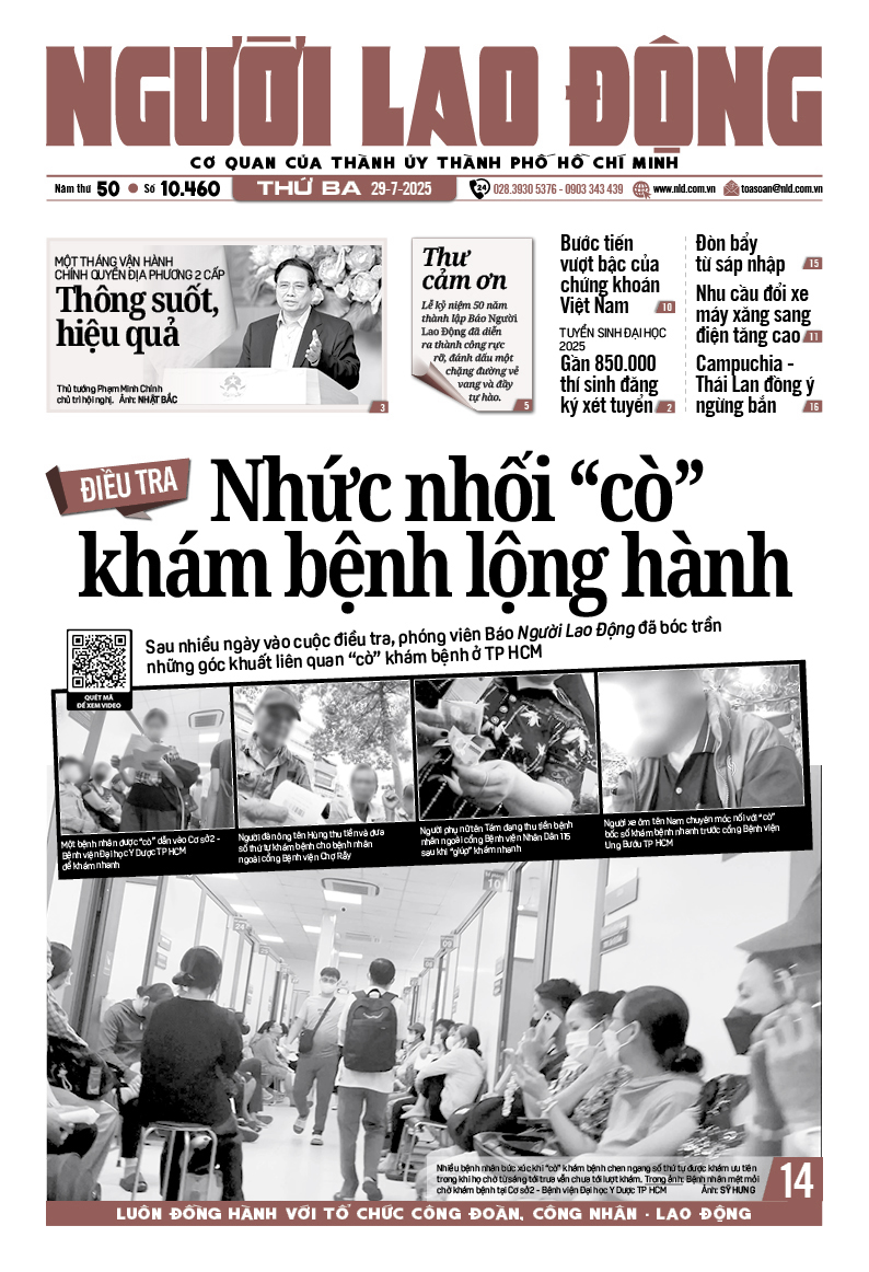 Báo in ngày 29-7: ĐIỀU TRA: Nhức nhối "cò" khám bệnh lộng hành- Ảnh 1.