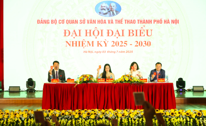 Đại hội Đảng bộ Sở Văn hóa và Thể thao TP Hà Nội nhiệm kỳ 2025-2030 thành công tốt đẹp- Ảnh 1.