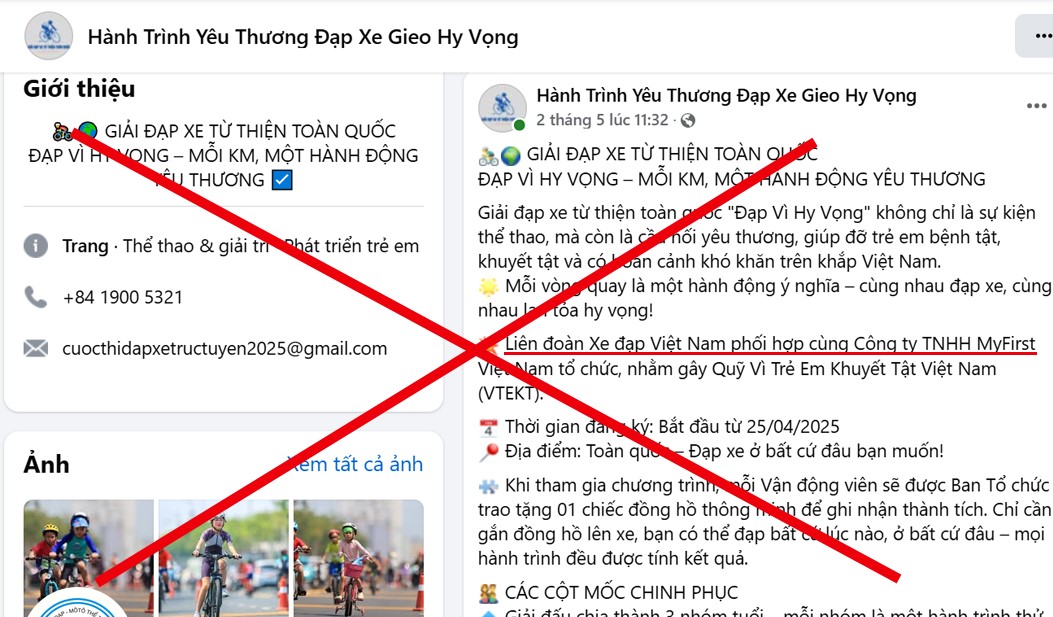Cảnh b&aacute;o mạo danh Li&ecirc;n đo&agrave;n thể thao để tổ chức giải đua xe đạp, thu ph&iacute; tr&aacute;i ph&eacute;p- Ảnh 1.