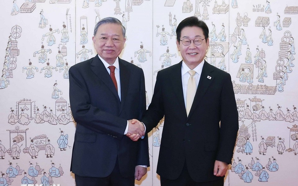 Tổng Bí thư Tô Lâm hội đàm cấp cao với Tổng thống Hàn Quốc Lee Jae Myung