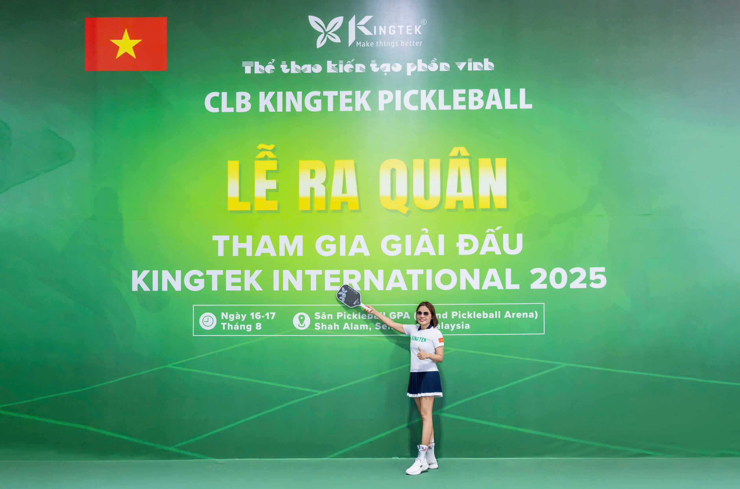 Doanh nh&acirc;n Madam Truyền c&ugrave;ng d&agrave;n sao dự giải pickleball quốc tế Kingtek 2025 - Ảnh 1.