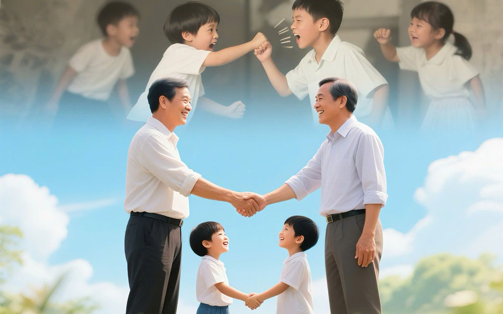 Trẻ nhỏ mâu thuẫn và cái "đầu nóng" của phụ huynh (*): Hình thành cơ chế kép để bảo vệ trẻ