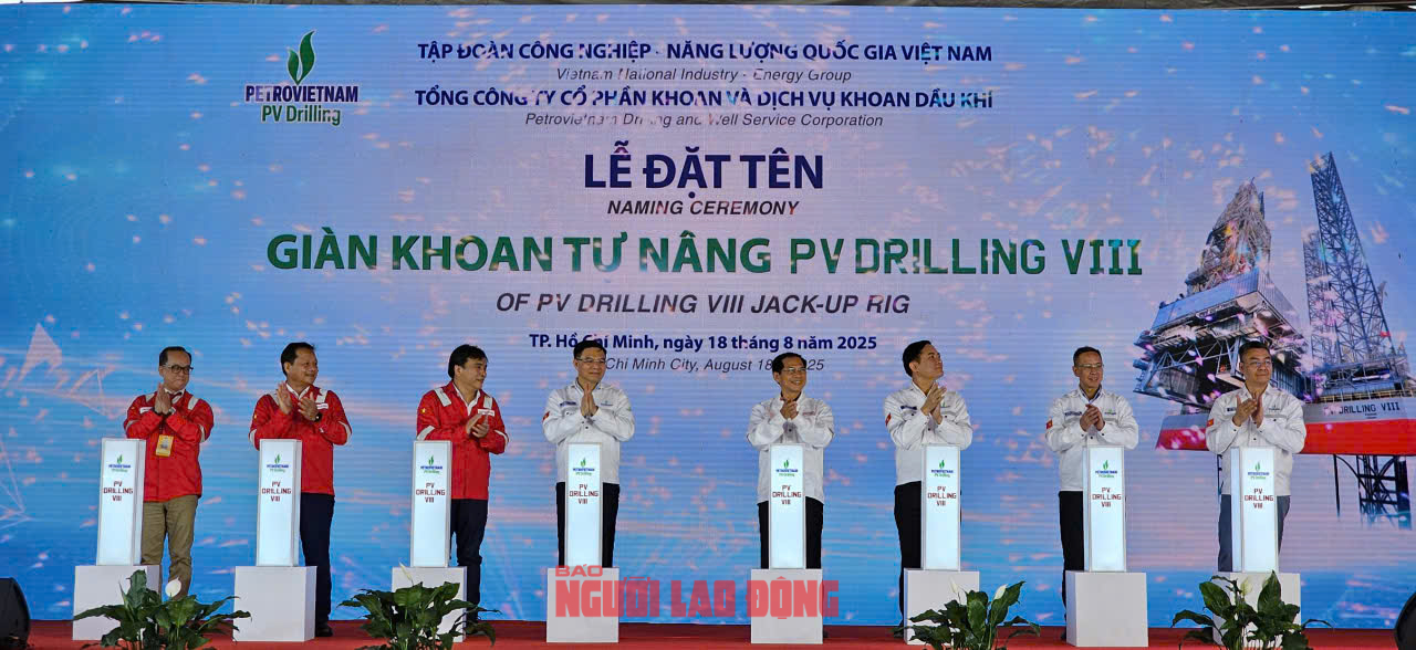 Lễ đặt tên giàn khoan PVD8 do người Việt đảm trách hoàn toàn tại TP HCM - Ảnh 1.