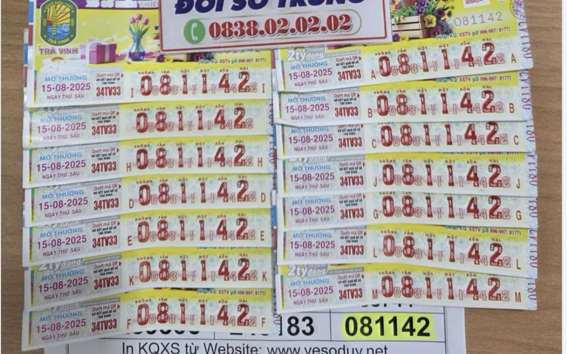 Đi công tác miền Tây, 1 phụ nữ ở      TP HCM trúng độc đắc 14 tờ vé số