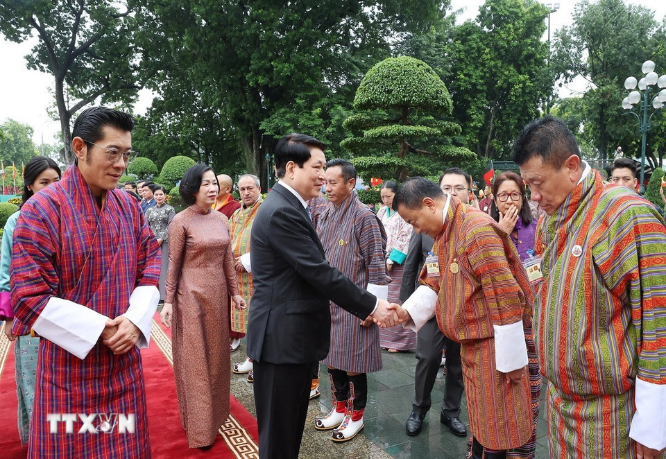 Chủ tịch nước Lương Cường đ&oacute;n, hội đ&agrave;m với Quốc vương Bhutan- Ảnh 11.