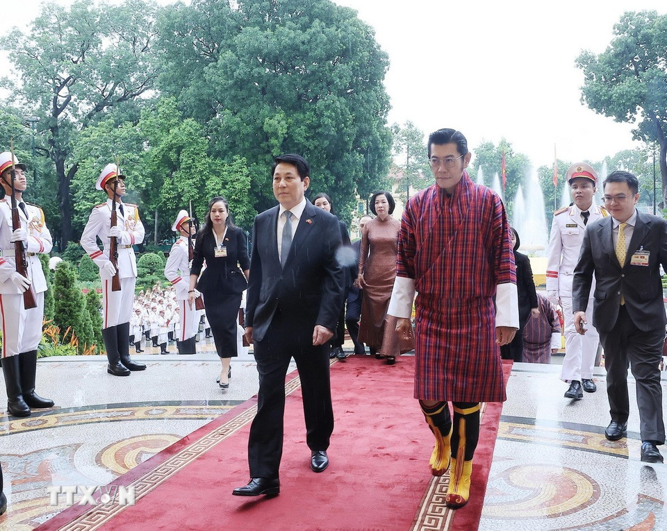 Chủ tịch nước Lương Cường đ&oacute;n, hội đ&agrave;m với Quốc vương Bhutan- Ảnh 12.