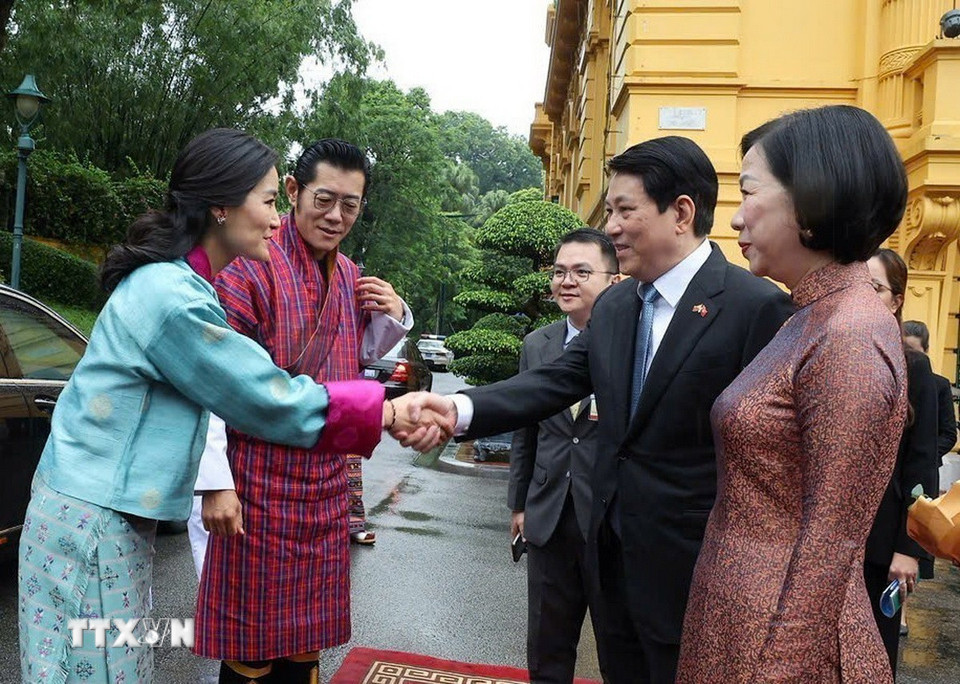 Chủ tịch nước Lương Cường đ&oacute;n, hội đ&agrave;m với Quốc vương Bhutan- Ảnh 7.