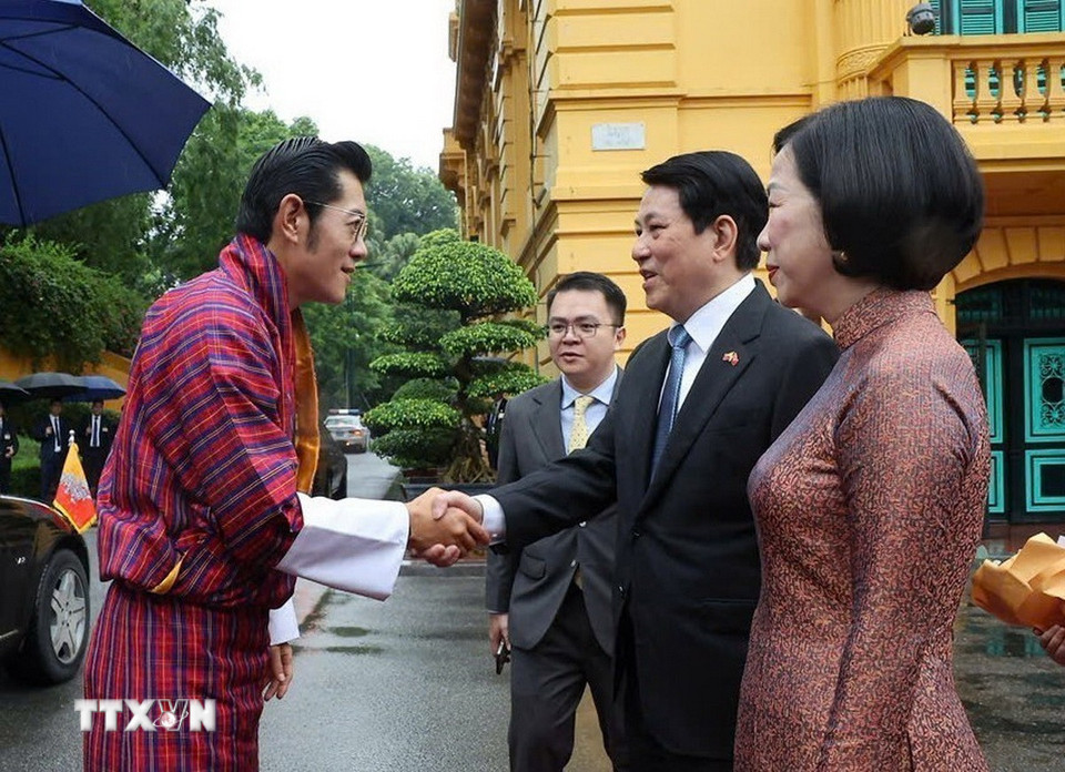 Chủ tịch nước Lương Cường đ&oacute;n, hội đ&agrave;m với Quốc vương Bhutan- Ảnh 6.
