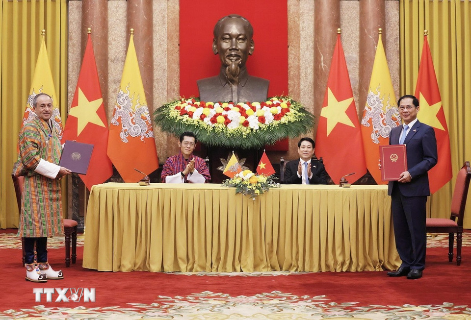 Chủ tịch nước Lương Cường đ&oacute;n, hội đ&agrave;m với Quốc vương Bhutan- Ảnh 15.