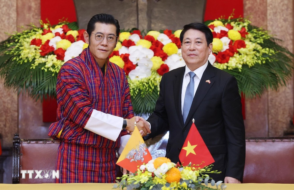 Chủ tịch nước Lương Cường đ&oacute;n, hội đ&agrave;m với Quốc vương Bhutan- Ảnh 13.