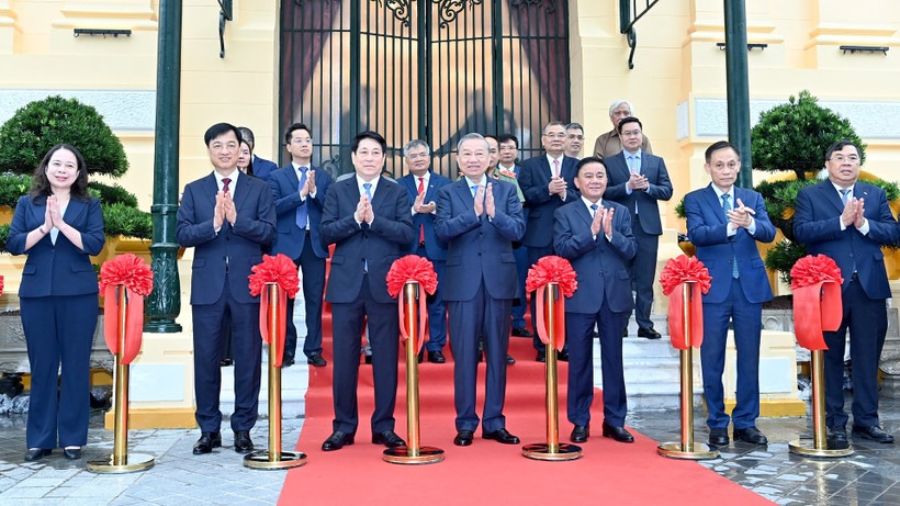 Ngắm T&ograve;a nh&agrave; Bắc Bộ Phủ - Trụ sở l&agrave;m việc Cơ quan Chủ tịch nước- Ảnh 1.
