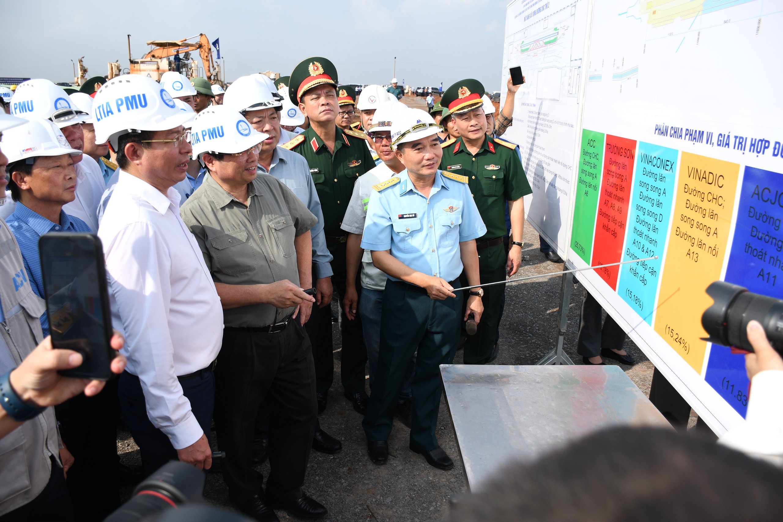 H&igrave;nh ảnh Thủ tướng Phạm Minh Ch&iacute;nh kiểm tra tiến độ s&acirc;n bay Long Th&agrave;nh- Ảnh 6.