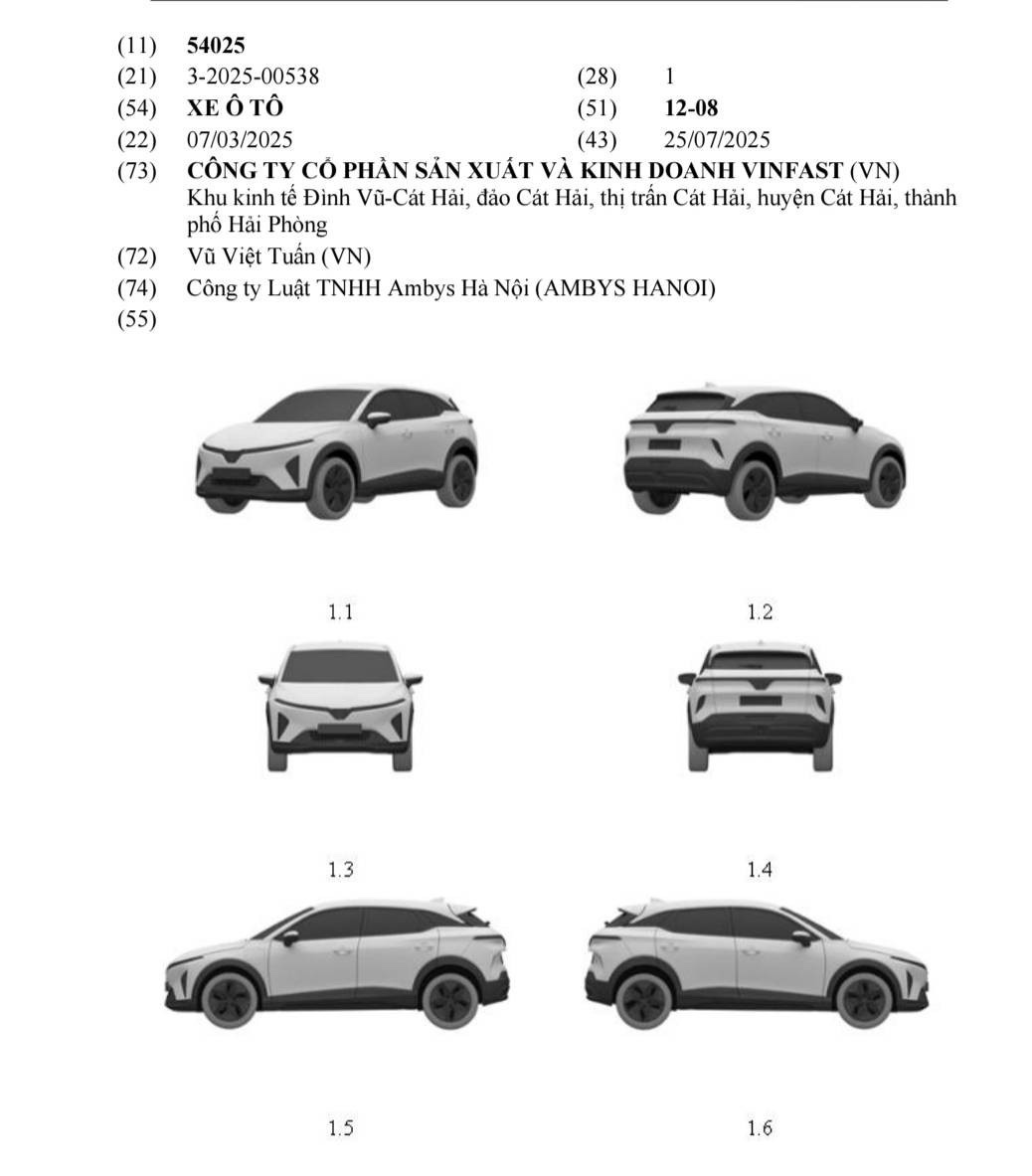 VinFast đăng ký bản quyền mẫu SUV mới , hứa hẹn nâng cấp ấn tượng - Ảnh 1.