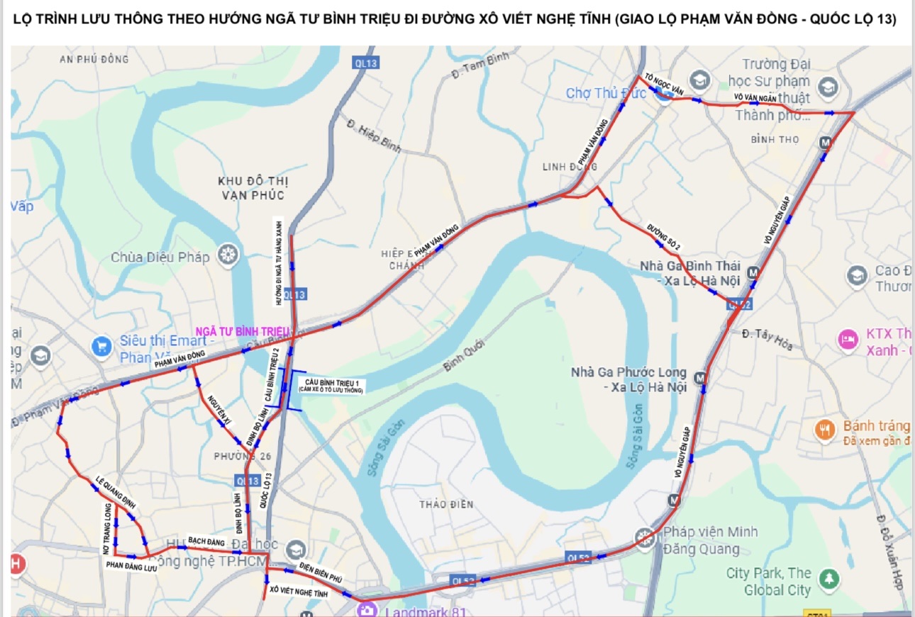 Từ ng&agrave;y 26-8, người d&acirc;n lưu &yacute; khi lưu th&ocirc;ng qua cầu B&igrave;nh Triệu 1 v&agrave; 2- Ảnh 2.