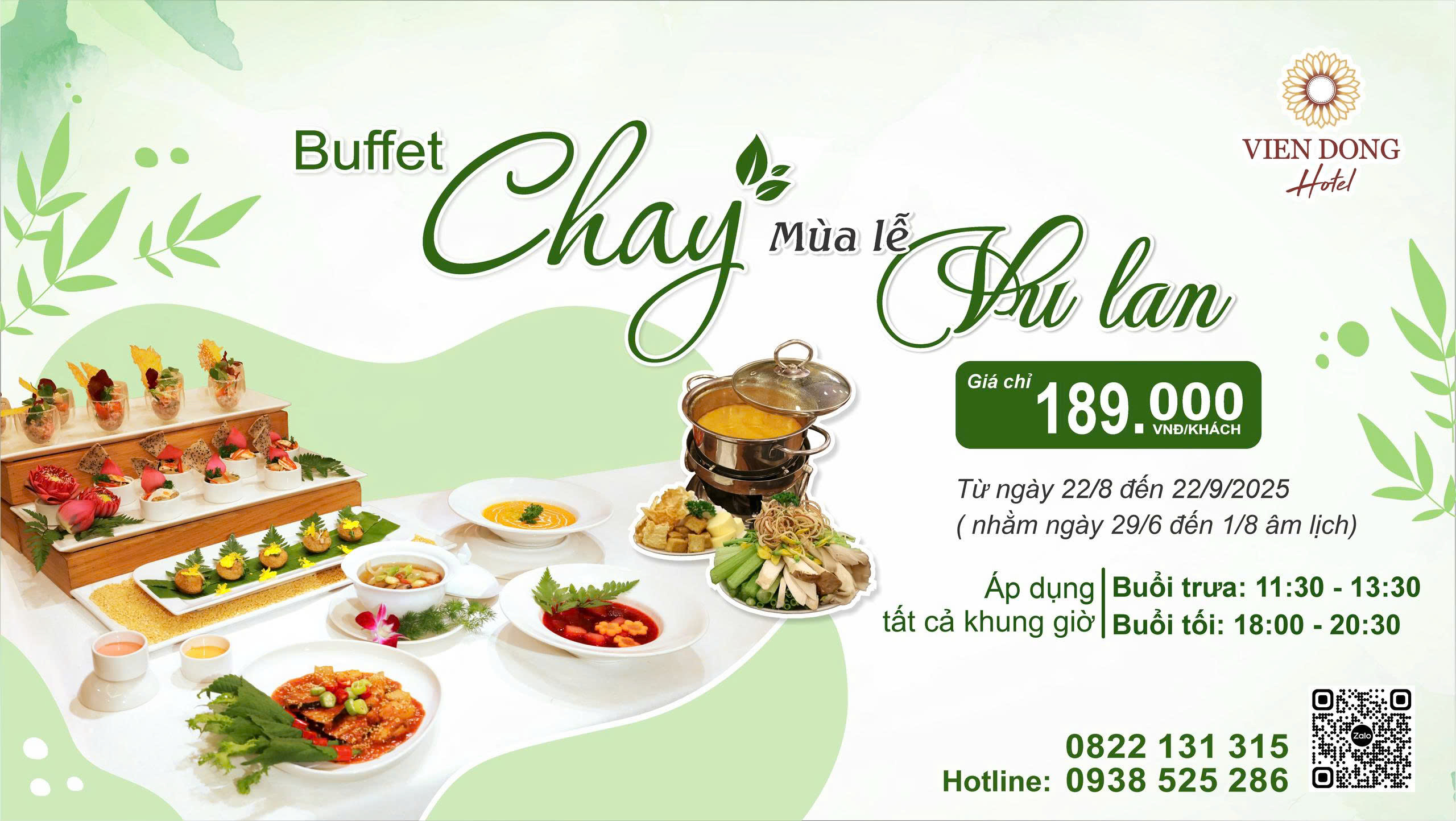 Buffet chay kh&aacute;ch sạn Viễn Đ&ocirc;ng ưu đ&atilde;i ngập tr&agrave;n trong m&ugrave;a Vu Lan - Ảnh 1.