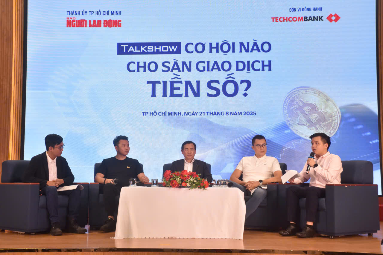 Đang diễn ra talkshow "Cơ hội nào cho sàn giao dịch tiền số?" - Ảnh 1.