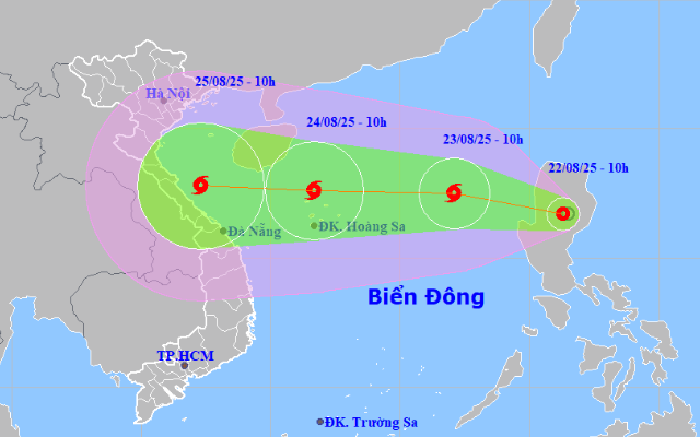 Áp thấp nhiệt đới sẽ mạnh thành bão số 5 Kajiki, giật tới cấp 13-14 và còn có thể mạnh thêm